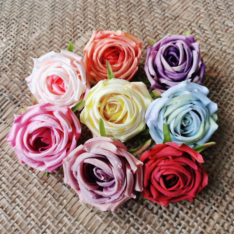 花海大世界diy森系绢花旗头花古装头饰辅料草帽花仿真花 重瓣玫瑰