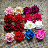 DIY仿真工艺绒布玫瑰新娘花头婚庆摆饰装 饰花朵绢花胸花拱门花饰