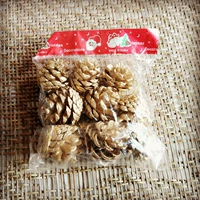 8 золотых сосновых конусов