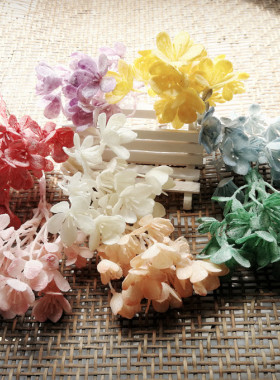 diy森系仿真花头饰花水仙花植绒