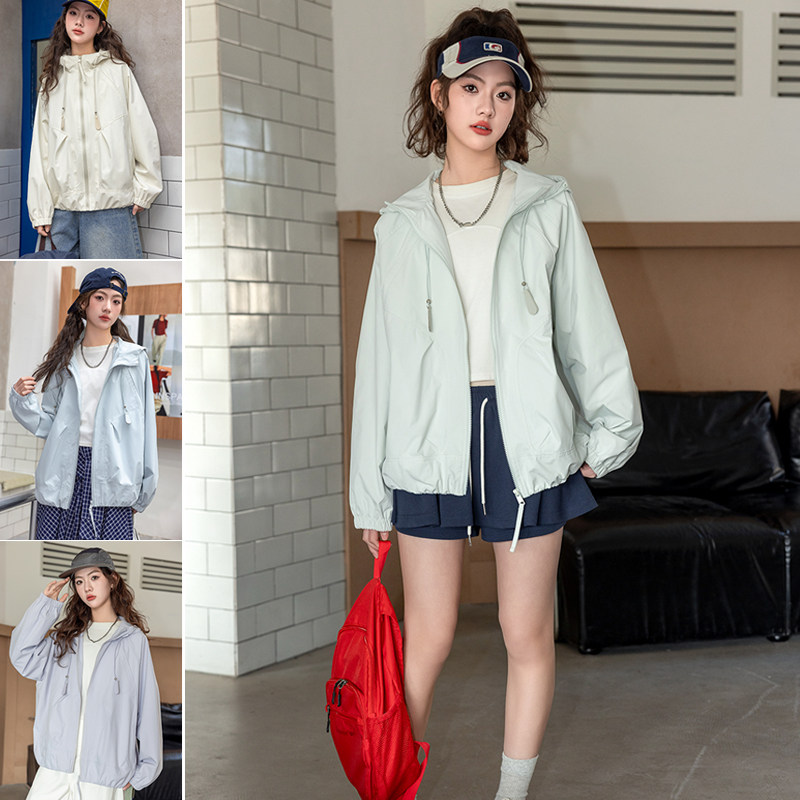 骄骄虎女童春款外套2026春季新款女大童初中生青少年连帽外套9028