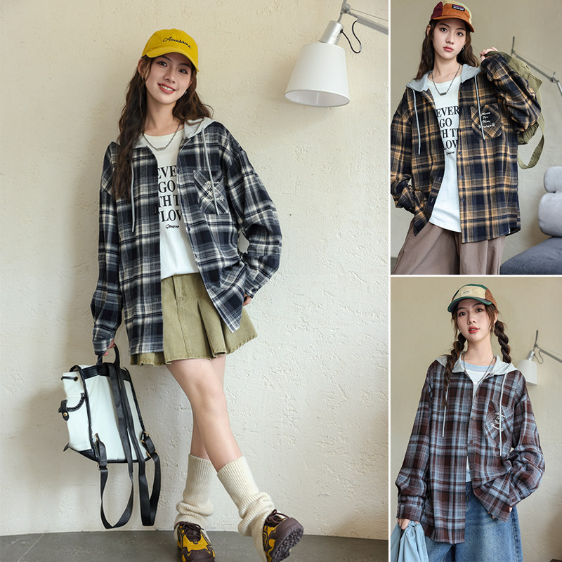 骄骄虎女童衬衫2025秋季新款女大童时尚青少年衬衫薄款外套7377