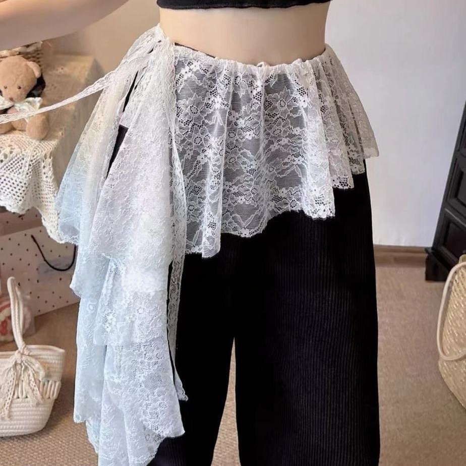 腰封裙帘爵士舞屁帘网纱装饰绑带