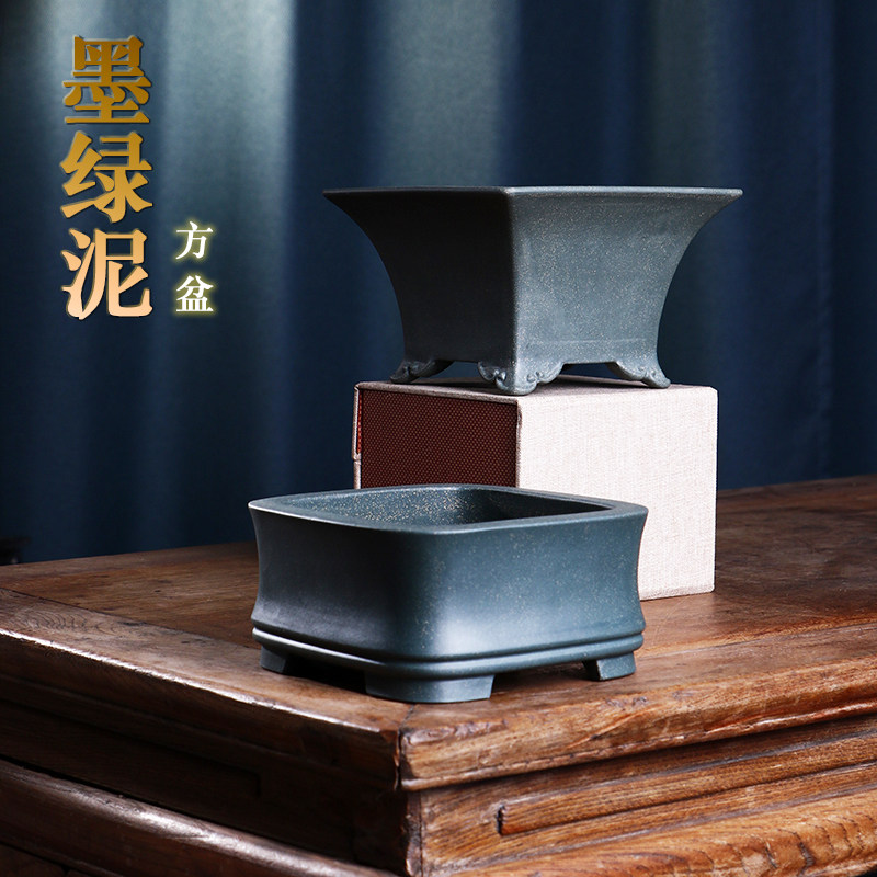 紫砂古典特色墨绿泥图片