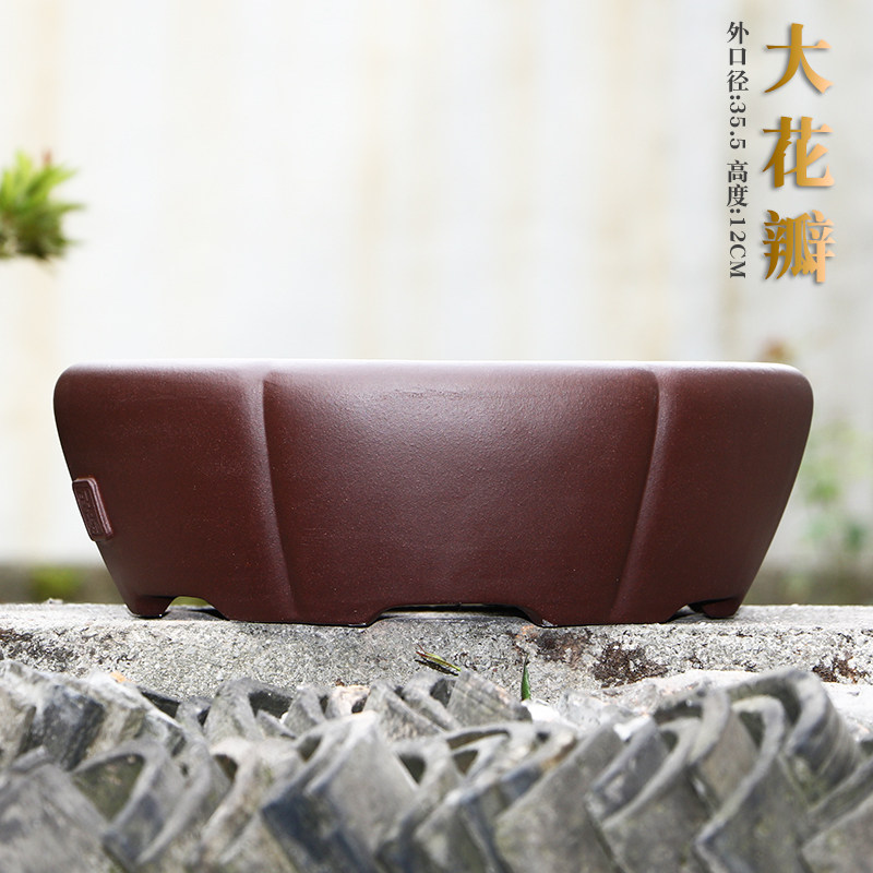 紫砂花盆陶瓷特大号地面精品盆景造型室内外阳台多肉个性创意特色