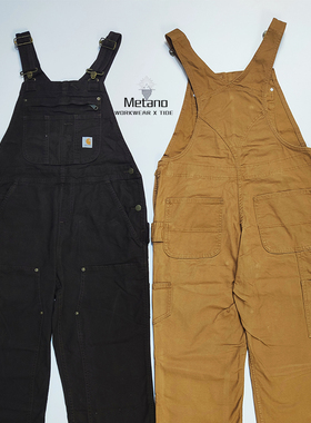 Carhartt Bib Overall主线卡其色咖啡色背带裤工装裤帆布水洗春夏