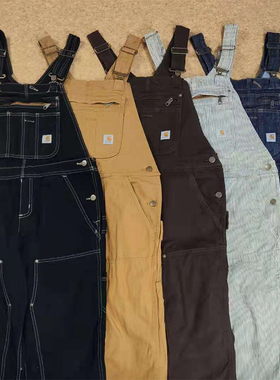 Carhartt Bib Overall 主线美式帆布牛仔背带裤复古牛仔裤工装裤