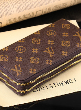 2025新款M LV包包女新款女包老花拉链钱包真皮男女通用长款手拿包