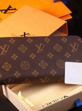 2025新款M LV包包女新款女包老花拉链钱包真皮男女通用长款手拿包