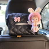 卡通车载纸巾盒汽车椅背挂式 抽纸袋可爱安妮车上扶手箱餐巾纸包套