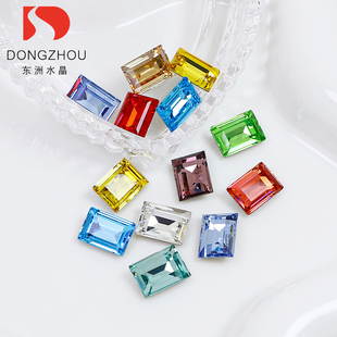 东洲水晶美甲小冰糖8*10长方直角高品方糖钻尖底超闪指甲饰品贴钻