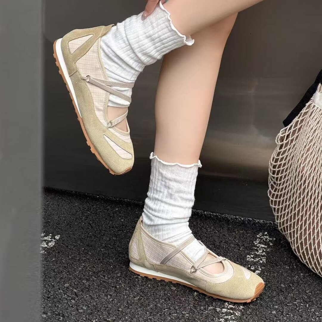 恋典真皮玛丽珍芭蕾鞋女2026夏季新款舒适软底轻便显脚小休闲单鞋