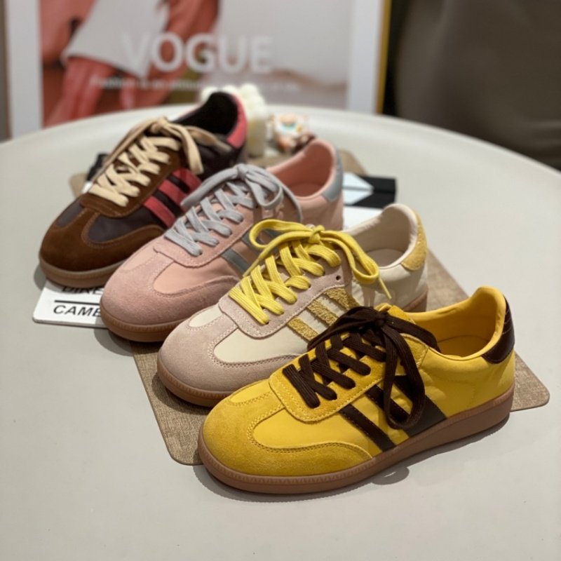 复古德训鞋女2026时尚复古真皮系带平底休闲运动鞋百搭阿甘鞋板鞋,女鞋,时尚休闲鞋,淘宝优惠券,粉丝福利购,淘宝优惠卷