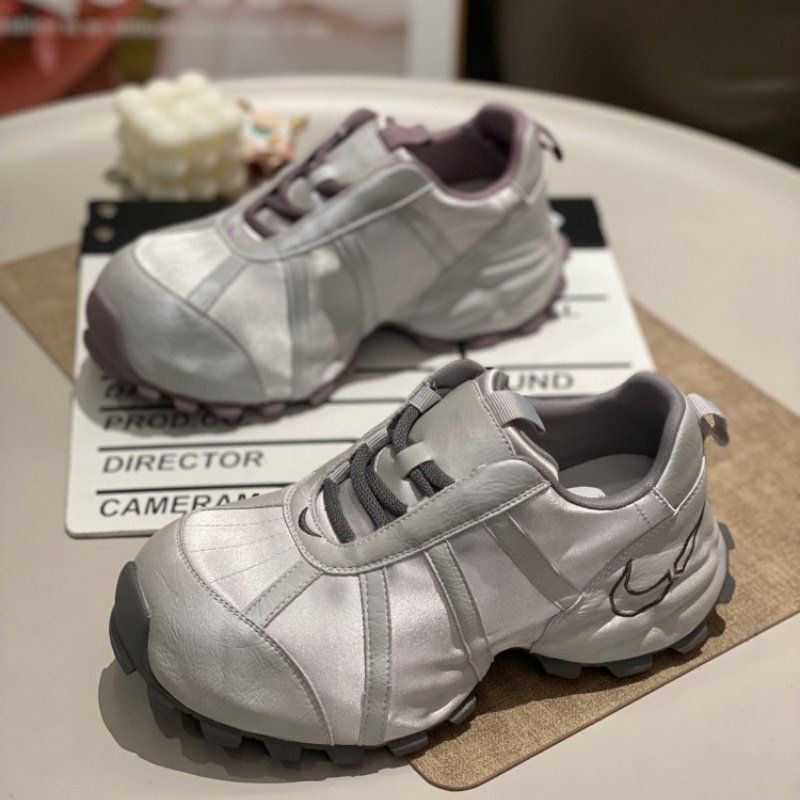 休闲风老爹鞋女2026简约银色女鞋厚底增高舒适百搭轻便系带运动鞋,女鞋,时尚休闲鞋,淘宝优惠券,粉丝福利购,淘宝优惠卷
