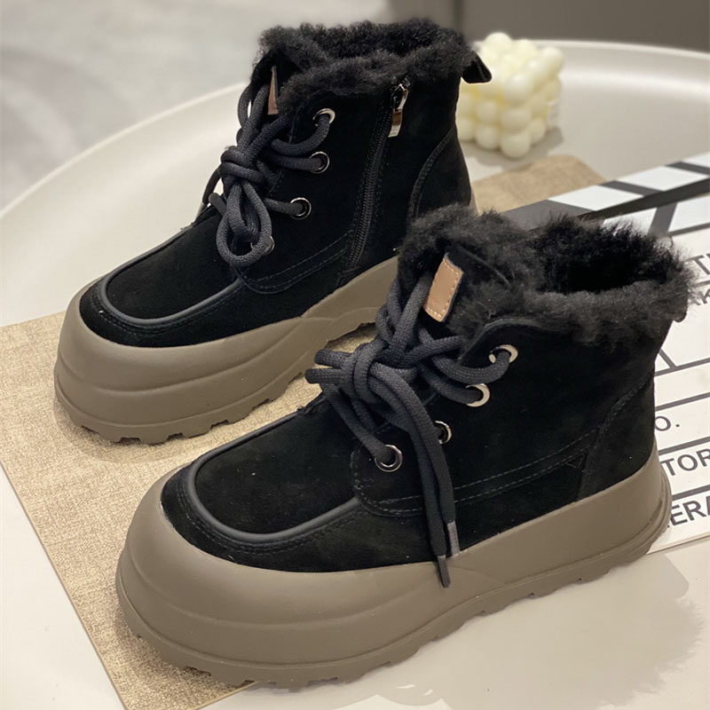 2023新款爆款东北大棉鞋保暖厚底磨砂真皮雪地靴女冬季加厚绒棉靴,女鞋,时尚雪地靴,淘宝优惠券,粉丝福利购,淘宝优惠卷