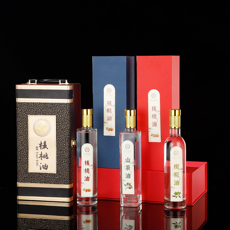 油瓶空瓶玻璃瓶橄榄油瓶山茶子亚麻籽油瓶核桃油瓶子花椒油瓶