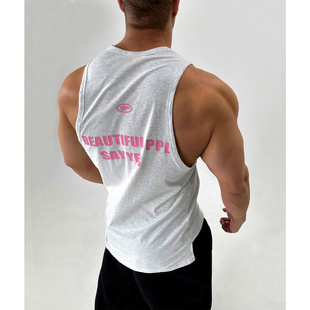 160g克重薄款纯棉!优良成衣holyself宽松健身肌肉训练背心体育生