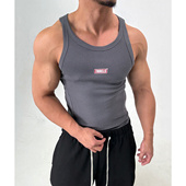 高弹性舒适 优良成衣holyself运动体育生肌肉男健身训练螺纹背心