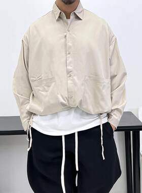 时髦版型抽绳收下摆休闲外套