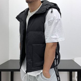 羽绒马甲！轻薄保暖秋冬无袖羽绒服保暖工装潮男修身ins风体育生