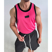 T恤健身体育生显壮潮男 宽松背心无袖 质感速干面料 糖果色微阔版