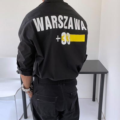 廓形显瘦长袖衬衫全棉翻领潮