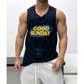 T恤肌肉男显身材健身修身 纯棉质感好面料 背心无袖 海滩旅游宽松潮