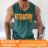 背心无袖 颜色好正面料好 纯棉修身 T恤肌肉男显身材健身海滩旅游