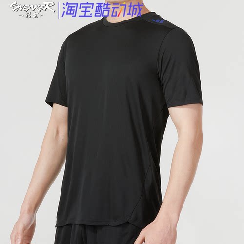 阿迪达斯黑色阿迪达斯黑短袖时尚