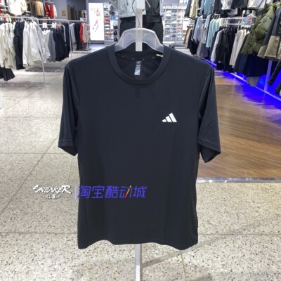 阿迪达斯复古短袖圆领运动T恤