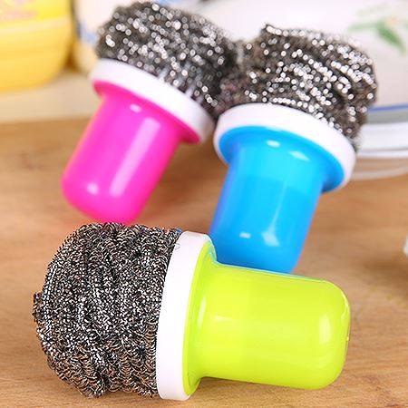厨房创意带手柄钢丝球清洁刷清洁球洗碗刷洗锅刷钢丝球刷去污刷,家庭/个人清洁工具,钢丝球/钢丝刷,淘宝优惠券,粉丝福利购,淘宝优惠卷