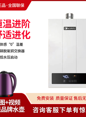 NORITZ/能率GQ-13F3FEX/16F3FEX家用燃气恒温热水器强排式厨房