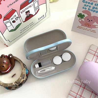 chubbybaby*超实用~便携抗压简约ins风美瞳眼镜二合一眼镜盒套装