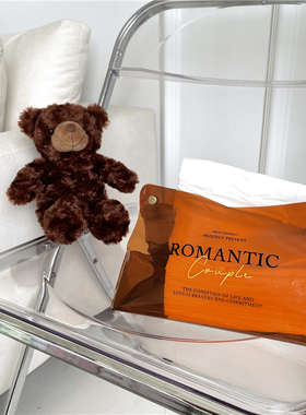 chubby baby*法式复古风 茶色超好看ins韩风透明pvc简约抽纸袋