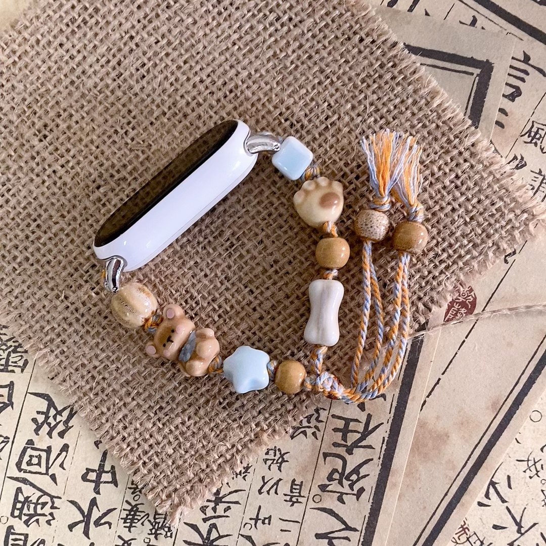 适用小米手环10华为苹果编织手链