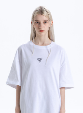 TRIP&CO 基础230G纯棉内搭短袖男情侣白色打底衫纯色T恤女