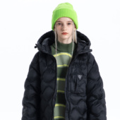 连帽羽绒服男女冬季 TRIP&CO 山系绗缝菱形格短款 加厚保暖御寒外套