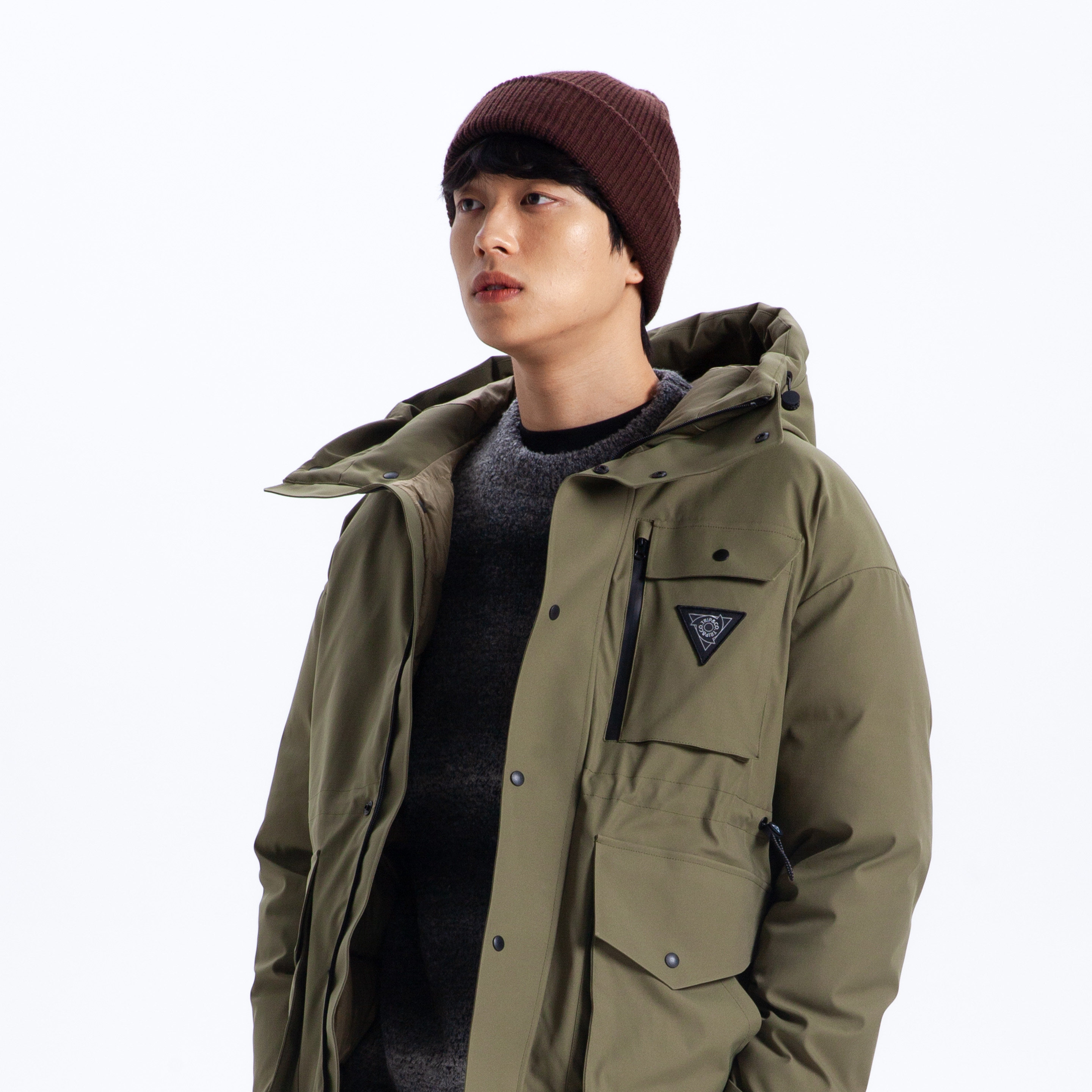 TRIP&CO 户外极寒派克羽绒服90白鸭绒男冬季工装连帽加厚保暖外套