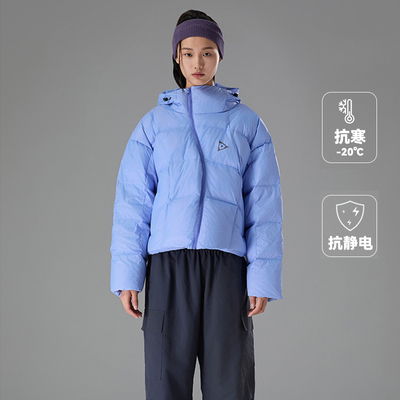 TRIP&CO女秋冬短款90鸭绒保暖羽绒服不对称防泼水外套上衣