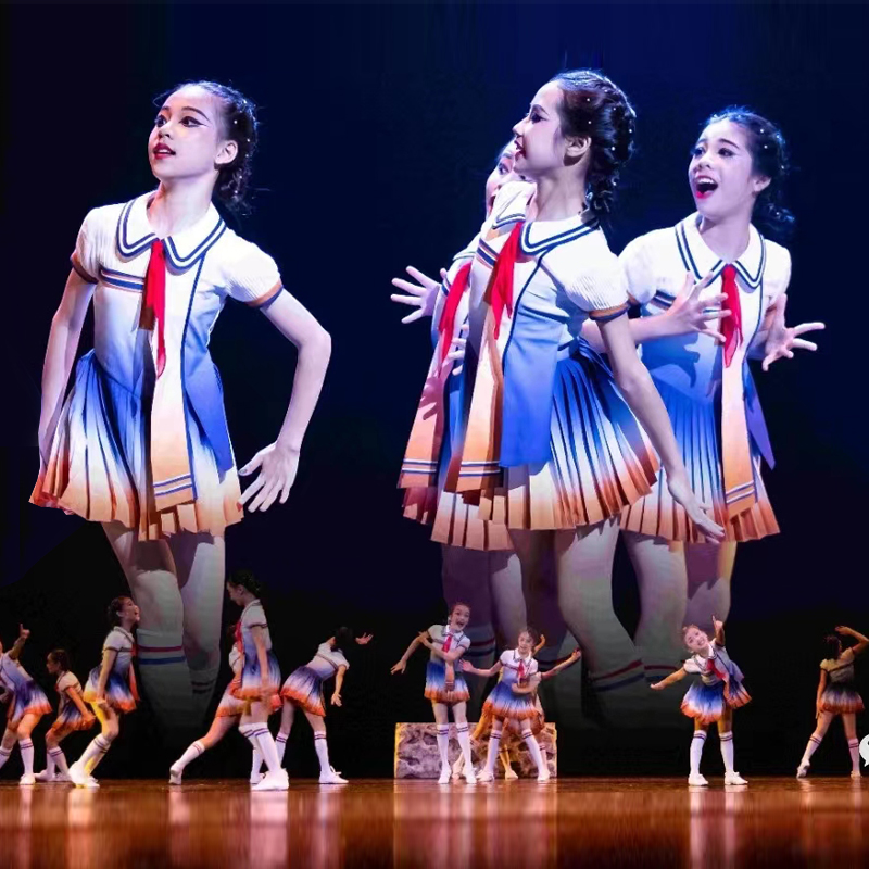 女童红领巾合唱演出服表演服