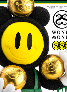 POP SUNDAY Woney经典款毛绒Woney X PUPU绿水鬼毛绒有钱仔公仔