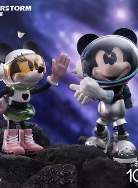 现货MORSTORM迪士尼太空米奇米妮潮玩公仔宇航员米老鼠手办礼物收