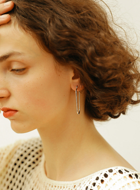 niceto DAYLIGHT | 两色入 简约回形针金属造型耳扣耳环