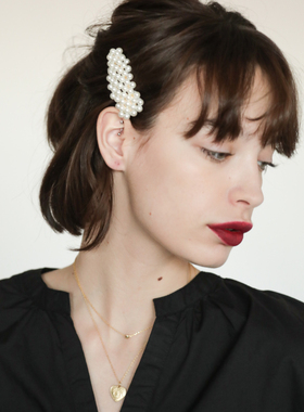 niceto Provence | 法式小方 珍珠发夹边夹