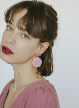 niceto Purple | Purple 树莓闪片 耳夹耳环