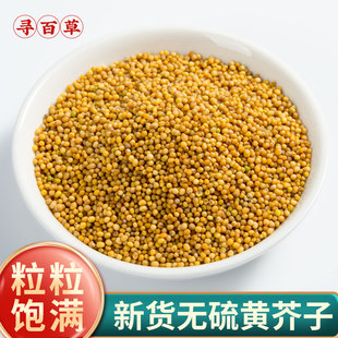 寻百草黄芥子中药材500g芥末籽黄芥末籽粒 芥末子 芥菜籽芥茉子粉