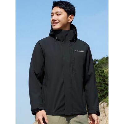 哥伦比亚男防水连帽冲锋衣
