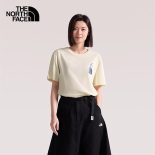TheNorthFace北面26春夏男女款棉质印花短袖T恤户外透气休闲8GVC