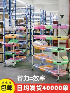 工业推拉车塑料筐实用运货物流园仓储笼用具仓库拣货车手推车配货