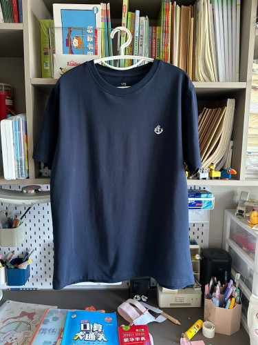 依翎藏青长航短袖体能服上衣翻领Polo T恤舰艇长航船员速干T恤
